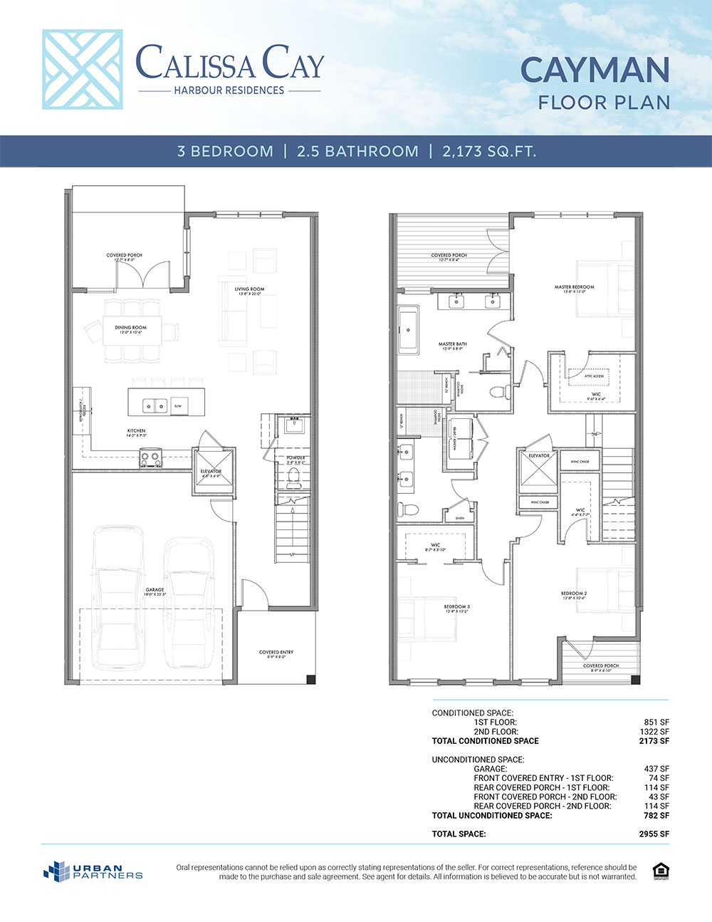 Calissa Calissa Cay St. - St. Augustine waterfront townhomes: Cayman floorplan 