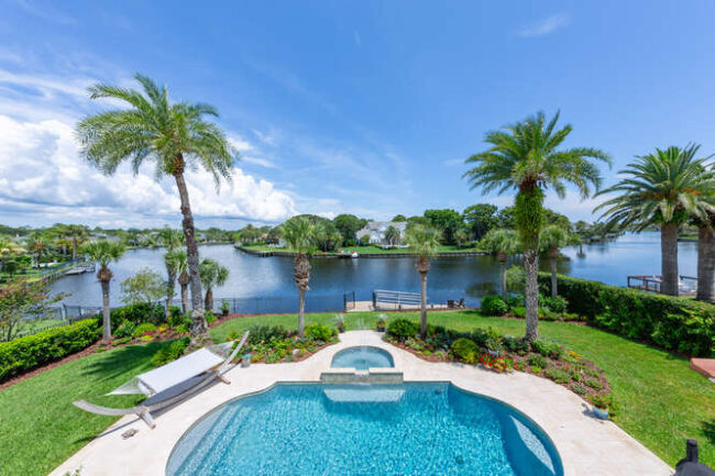 Pool and lagoon view from the second floor. 23 Corona Rd.