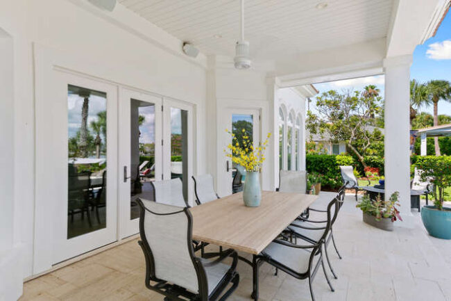 23 Corona Rd. Rear outdoor dining view