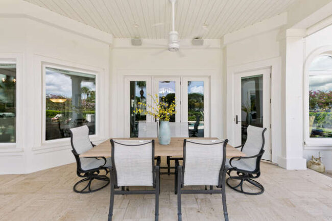 23 Corona Rd. Rear outdoor dining view