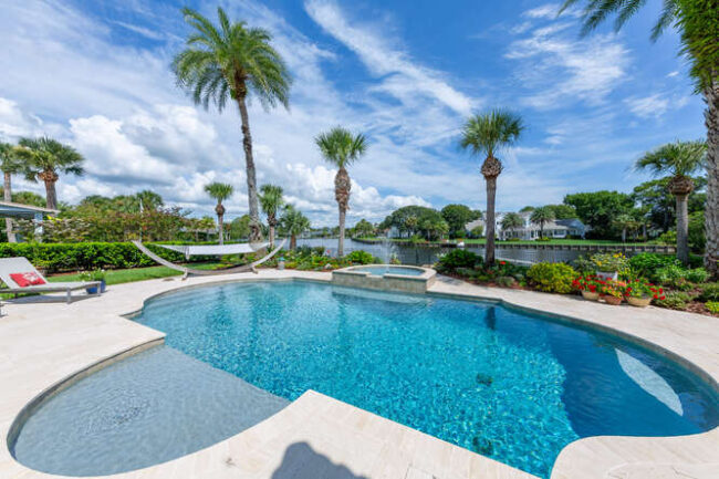 Resort-style pool at 23 Corona Rd Old Ponte Vedra Beach Coastal Estate