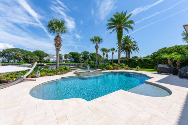 Resort-style pool at 23 Corona Rd Old Ponte Vedra Beach Coastal Estate