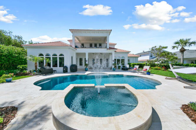 Resort-style pool at 23 Corona Rd Old Ponte Vedra Beach Coastal Estate