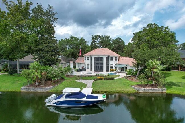 Queens Harbor luxury home with dock