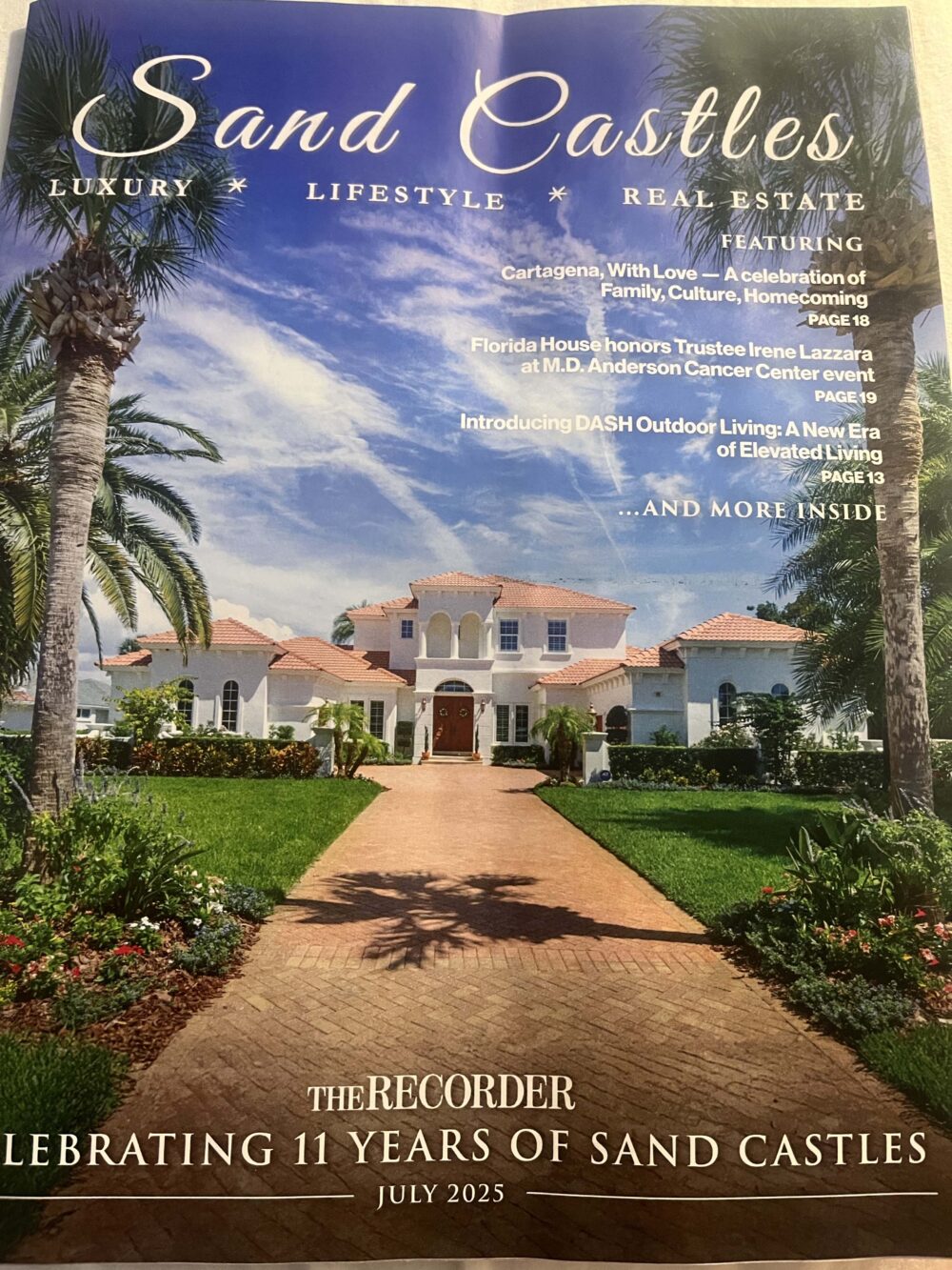 Michelle Mousin-Anderson, PA has her listing of 23 Corona on the Ponte Vedra Recorder's Sand Castle Magazine 7/2025