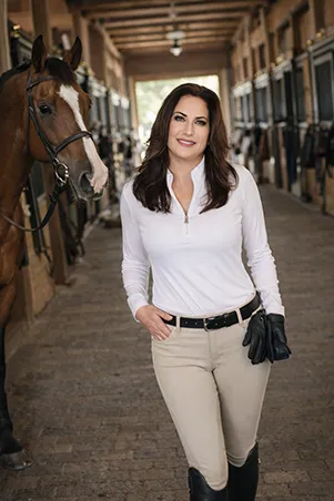 Michelle Mousin-Anderson, PA in a horse barn Michelle Mousin-Anderson, PA in a horse barn